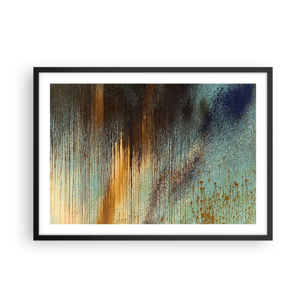 Plagát v čiernom ráme - Nenáhodná farebná kompozícia - 70x50 cm
