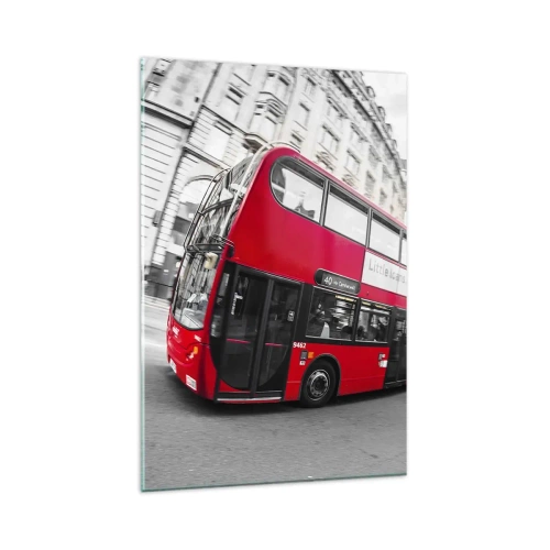 Obraz na skle - Londýn tradične - by bus - 80x120 cm
