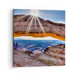 Obraz na plátne - Skalnou bránou - 70x70 cm