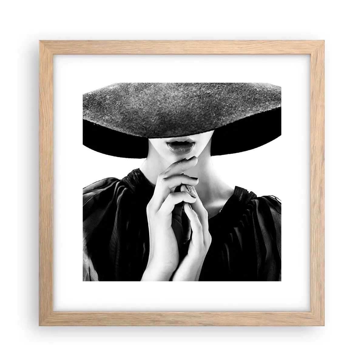 Plagát v ráme zo svetlého duba - Ukrytá krása - 30x30 cm