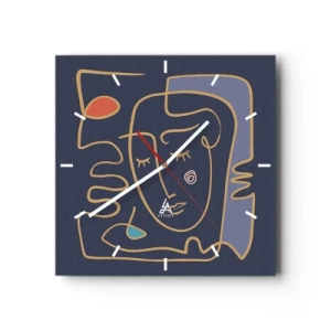 Nástenné hodiny - V zádumčivosti - 40x40 cm