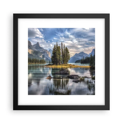 Plagát v čiernom ráme - Pri veľkej a čistej vode… - 30x30 cm