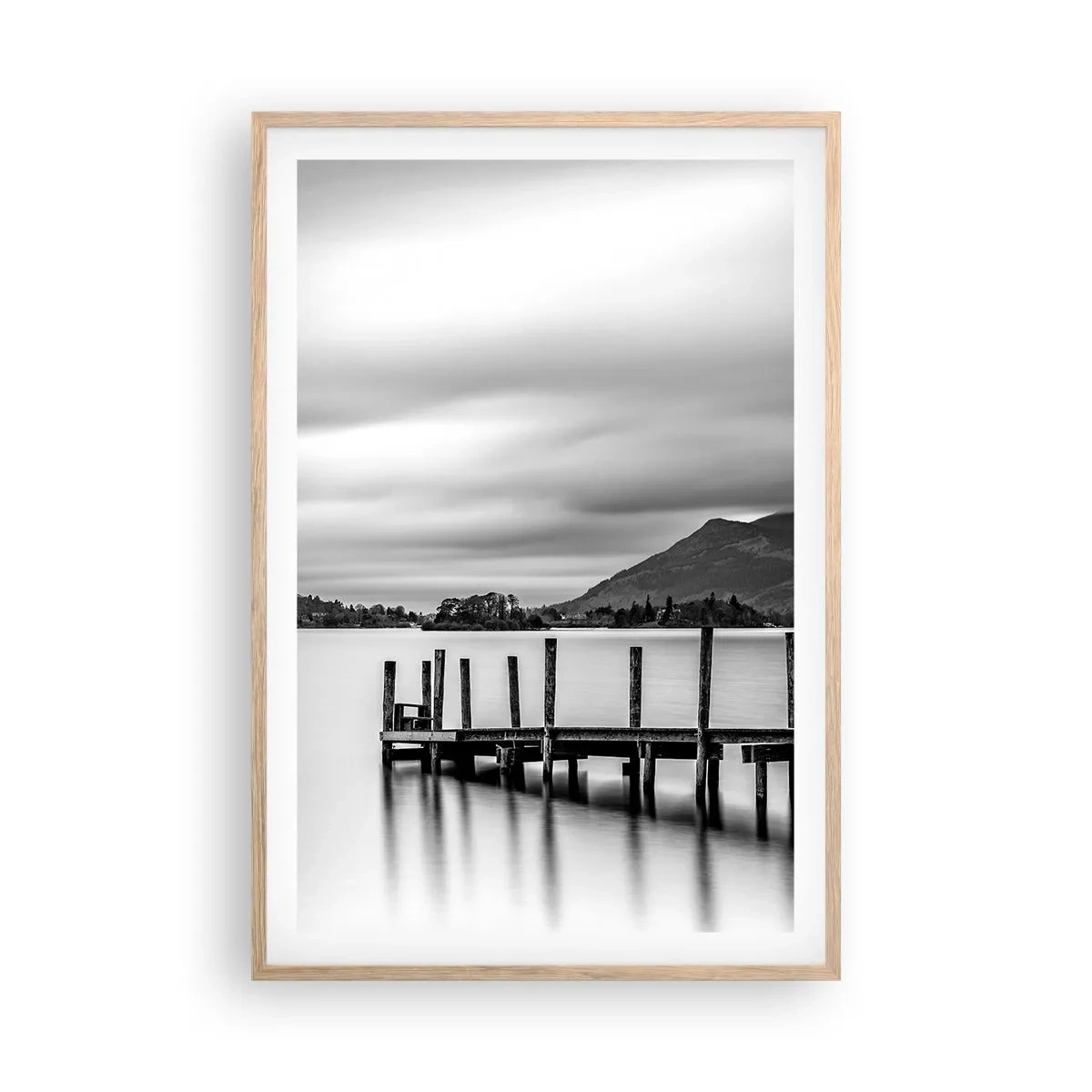 Plagát v ráme zo svetlého duba - Jemnosť a sila - 61x91 cm