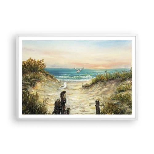 Plagát v bielom ráme - Bezvetrie a samota - 100x70 cm