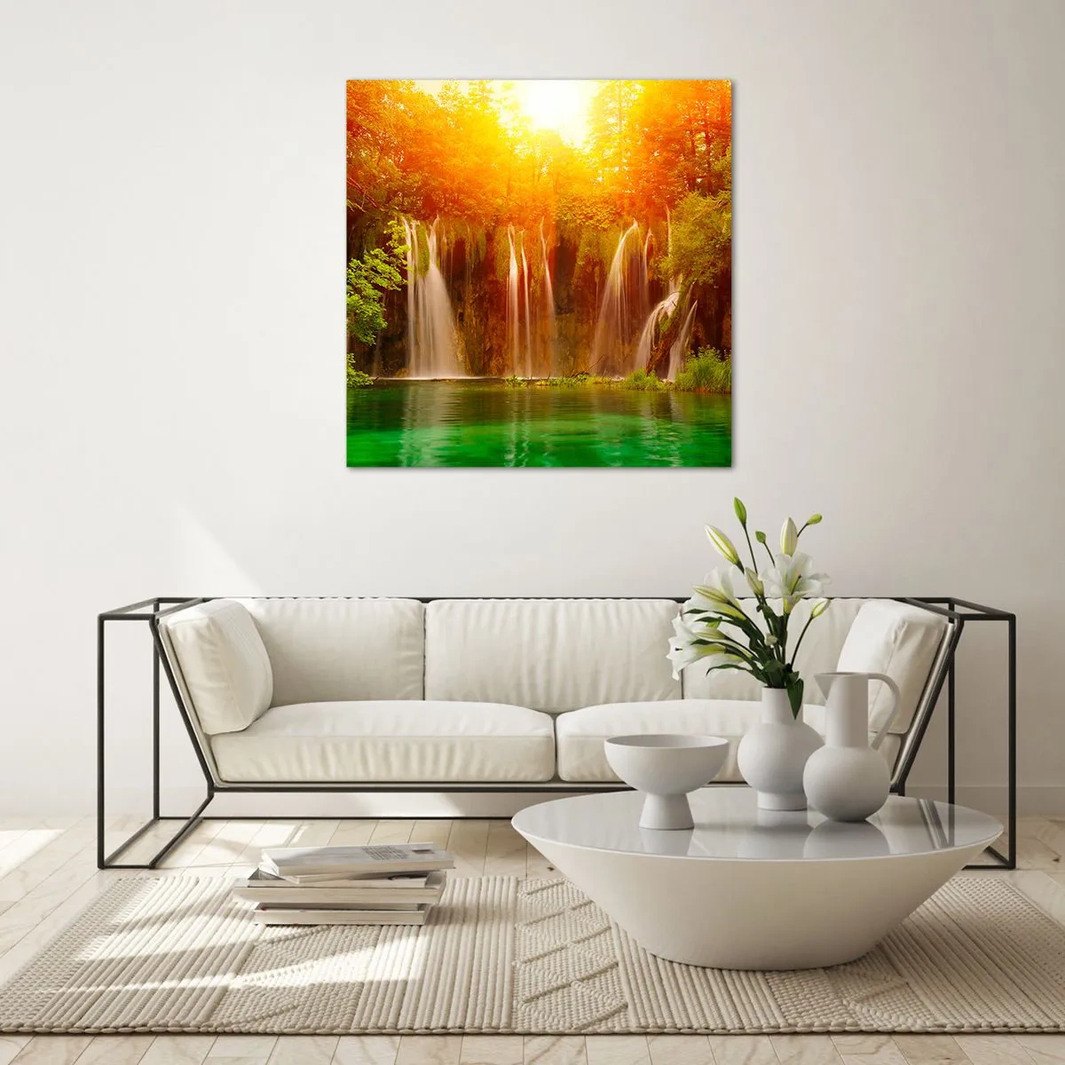 Obraz na skle - Na slnku a v tieni - 70x70 cm
