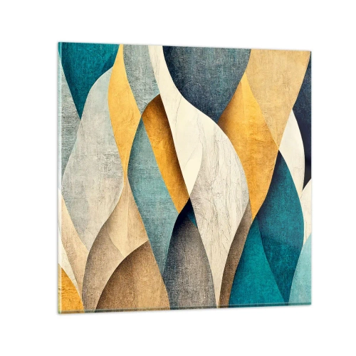 Obraz na skle - Rytmus a vlnenie - 40x40 cm