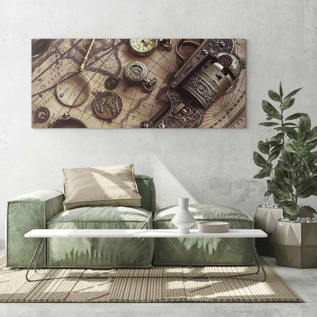 Obraz na skle - Dobrodružstvo volá - 90x30 cm