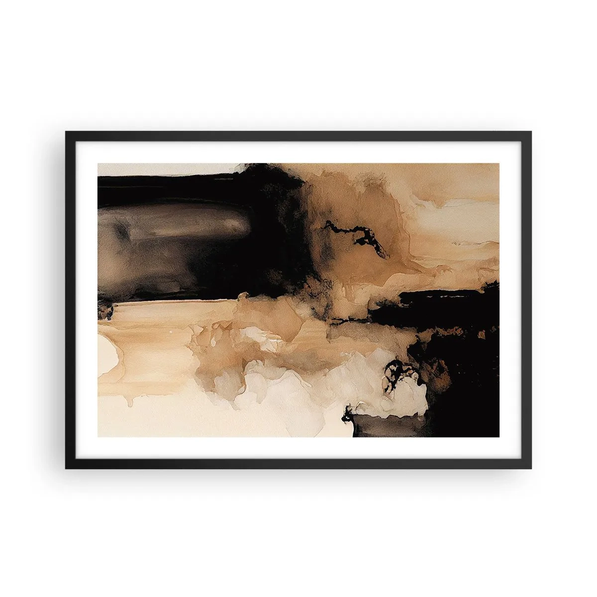 Plagát v čiernom ráme - Pútavá abstrakcia - 70x50 cm