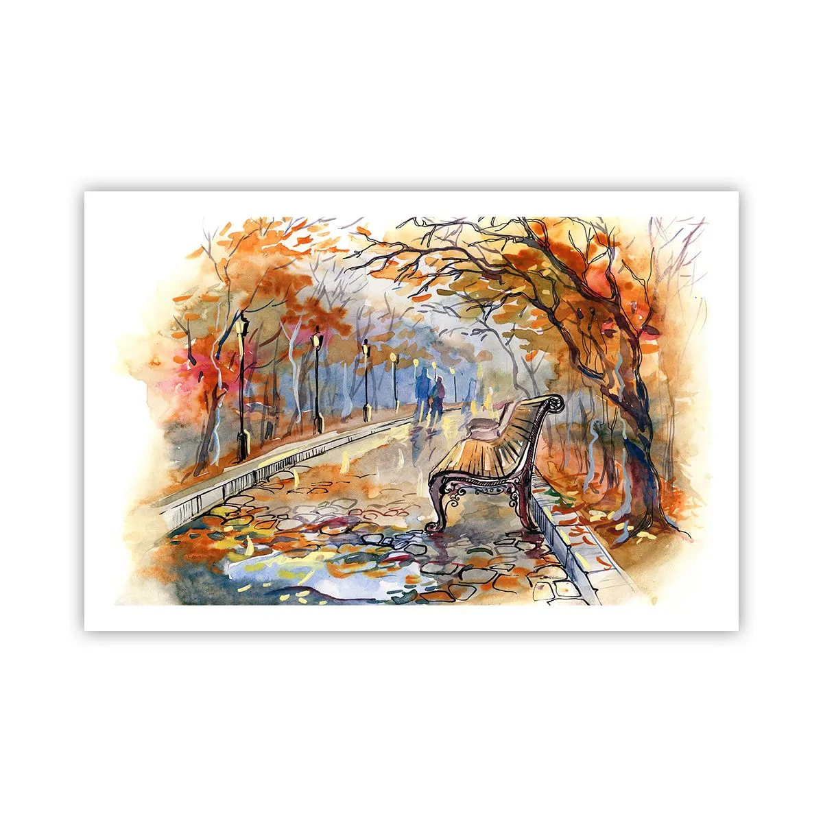 Plagát - Spoločne putovať jeseňou - 91x61 cm