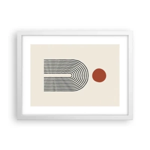 Plagát v bielom ráme - Magnetizmus tvarov a farieb - 40x30 cm