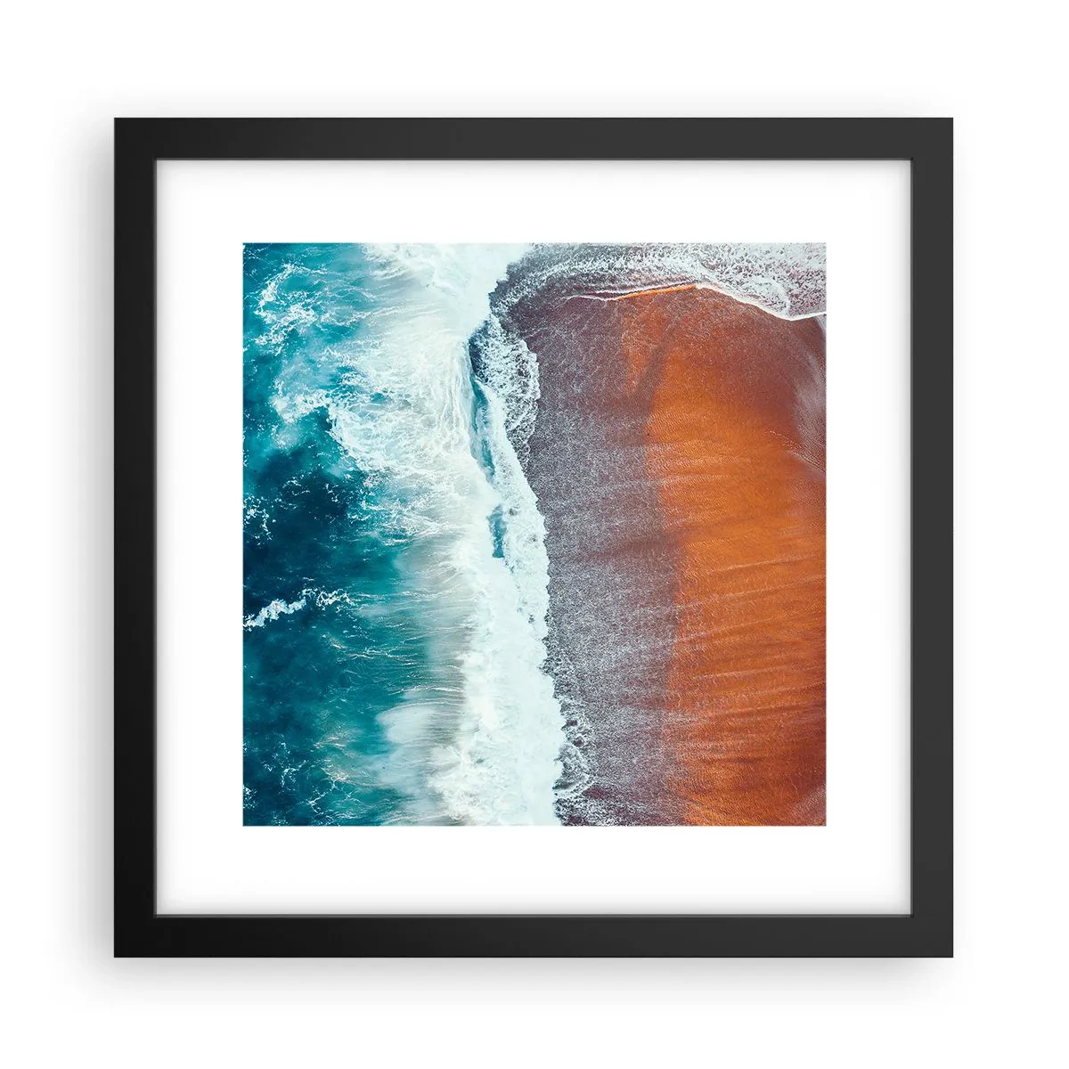 Plagát v čiernom ráme - Dotyk oceánu - 30x30 cm