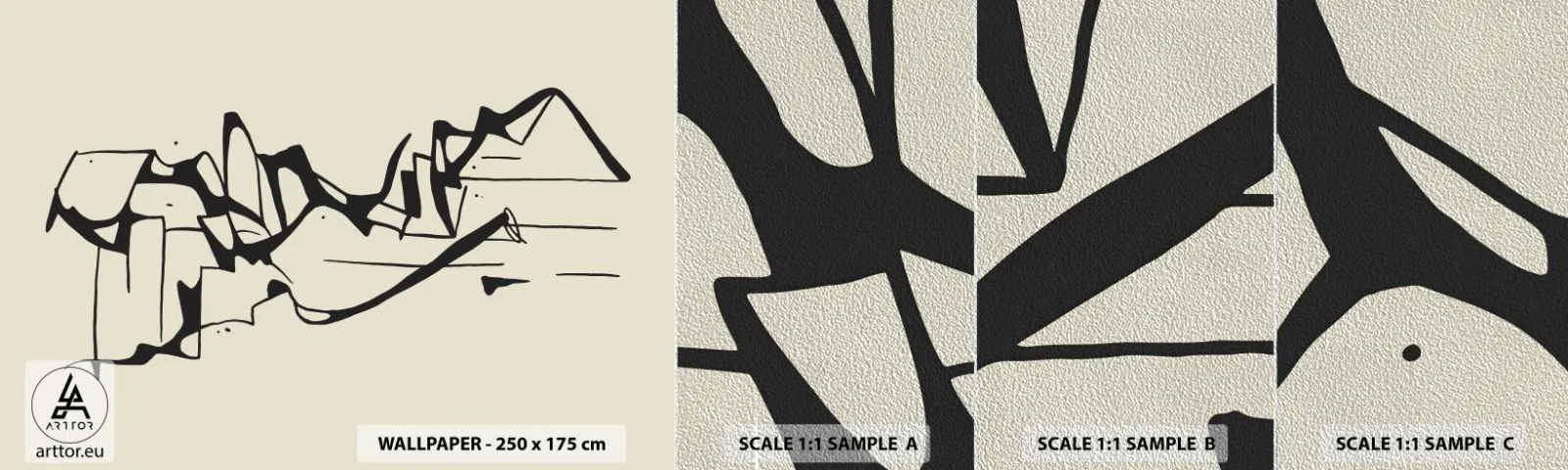 Vzorka fototapety Premium Sand - Možná krajina - Minimalizmus, Kus, Linka - 100x30 cm