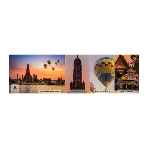 Vzorka fototapety Premium Sand - Tu sa rodia básne - Bangkok, Chrám úsvitu, Thajsko - 100x30 cm