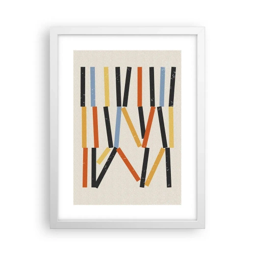 Plagát v bielom ráme - Kompozícia na úrovni - 30x40 cm