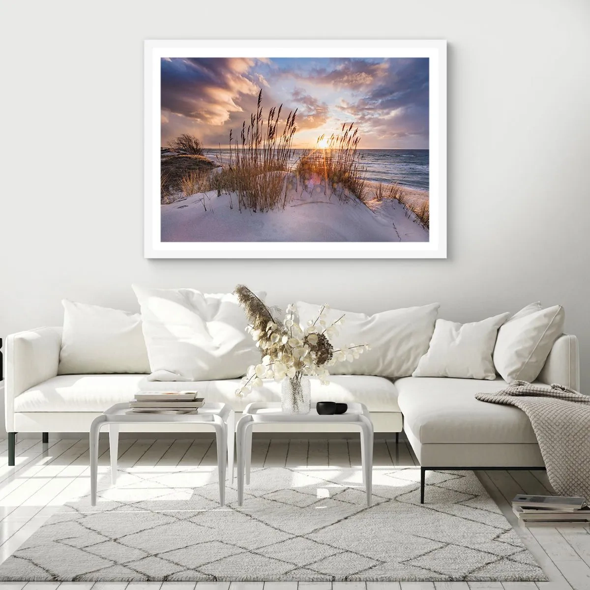 Plagát v bielom ráme - Rozlúčka so slnkom a vetrom - 91x61 cm