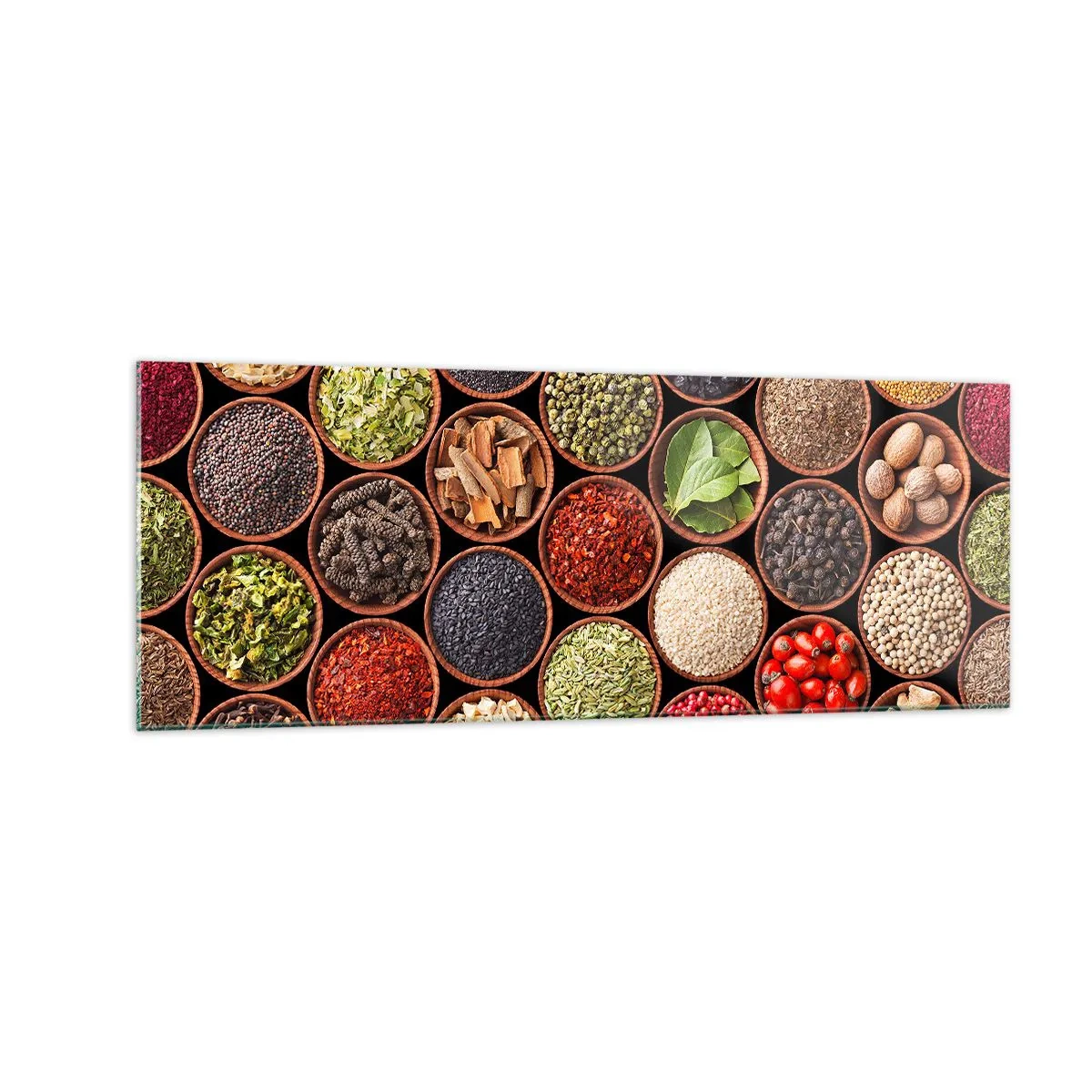 Obraz na skle - Všetky chute sveta - 140x50 cm