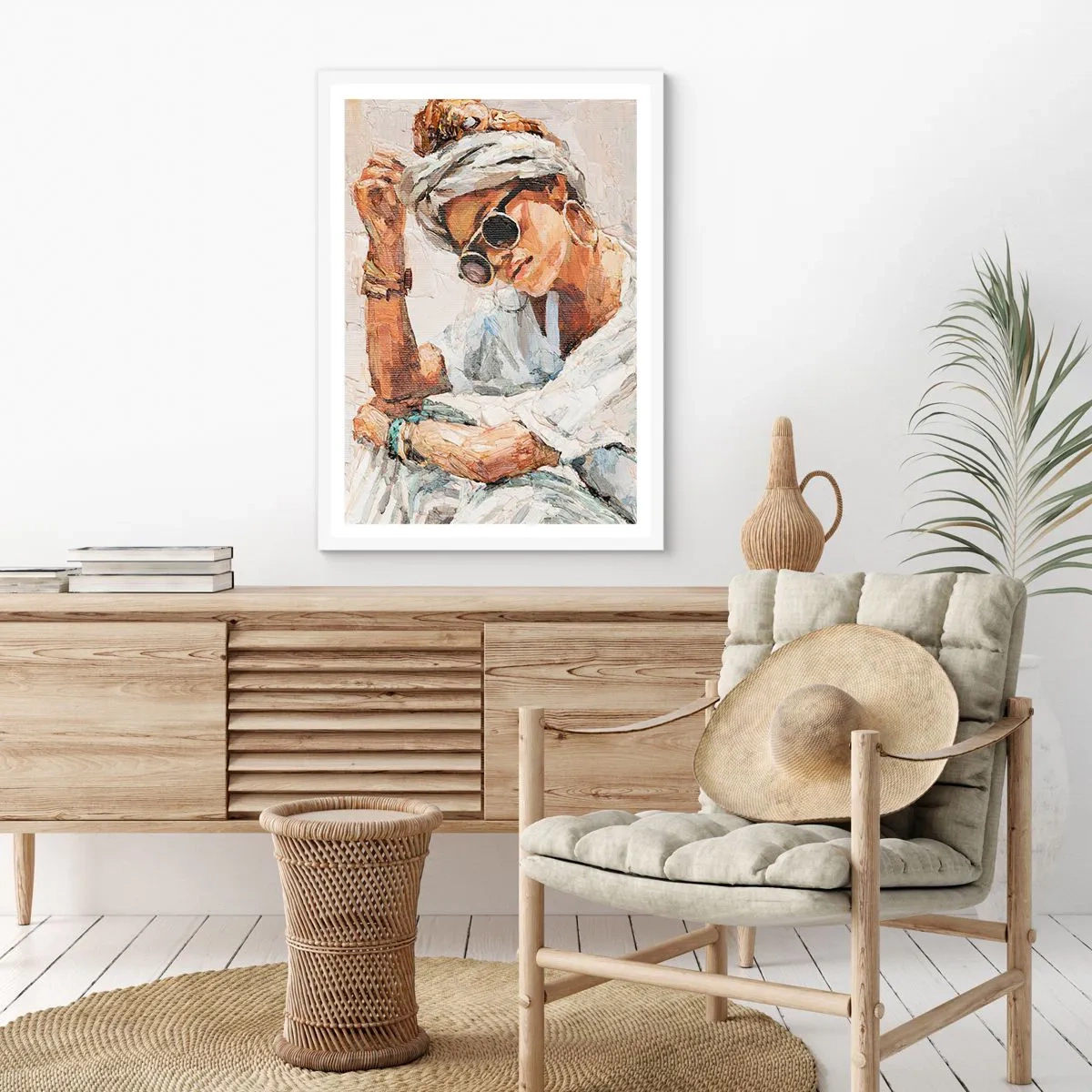 Plagát v bielom ráme - Portrét v plnom slnku - 30x40 cm