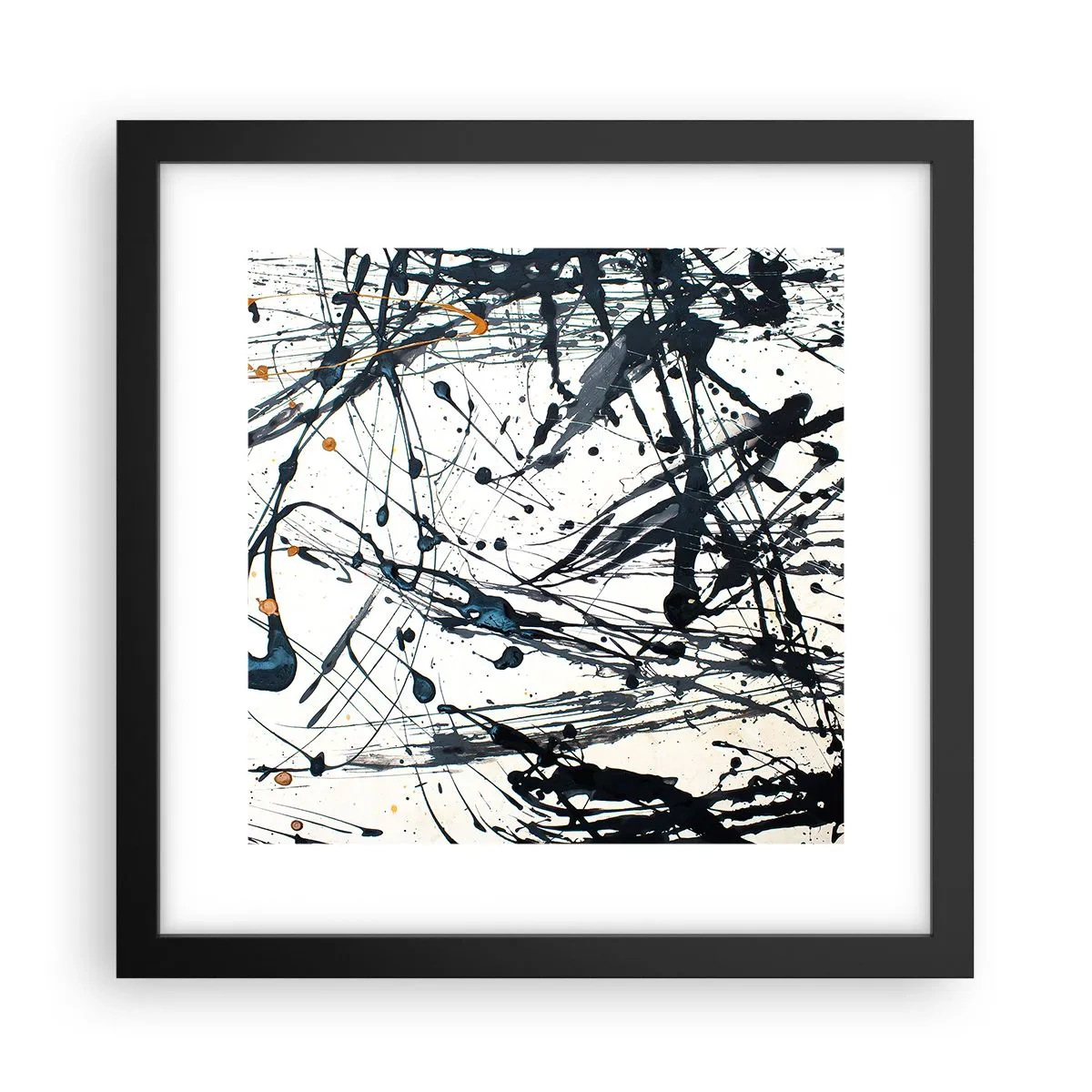Plagát v čiernom ráme - Expresionistická abstrakcia - 30x30 cm