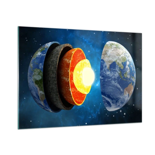 Obraz na skle - Výprava do stredu Zeme - 100x70 cm