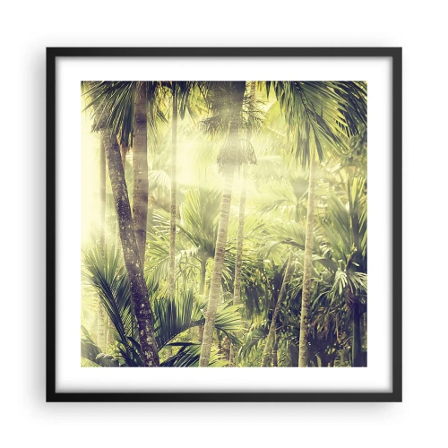 Plagát v čiernom ráme - V zelenej žiare - 50x50 cm