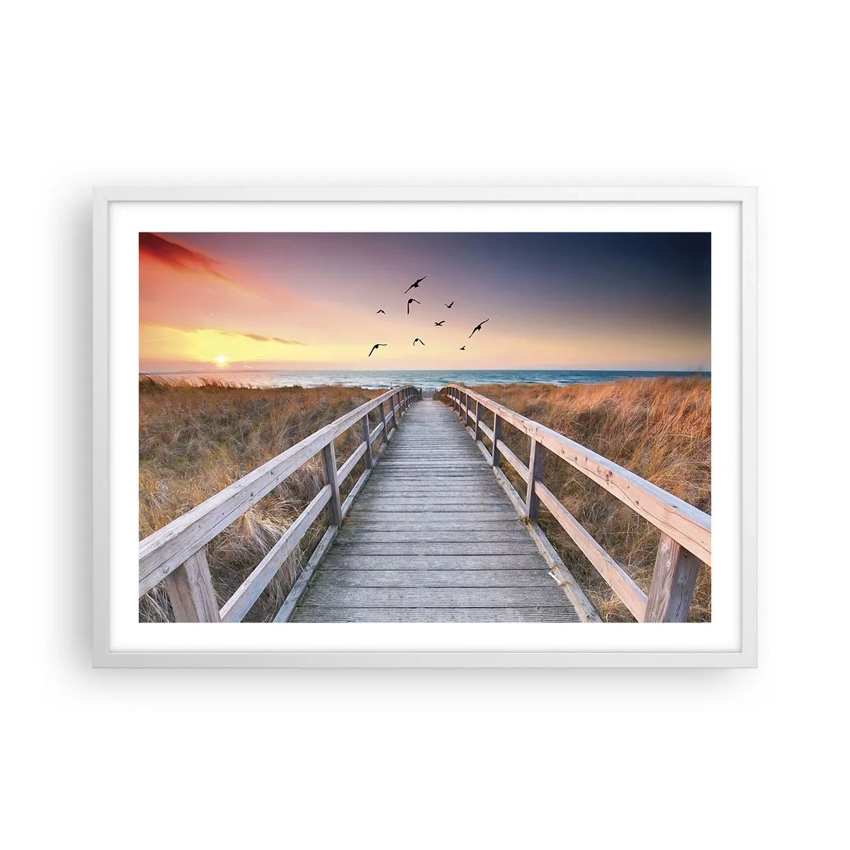 Plagát v bielom ráme - Priestor pre vzostupy - 70x50 cm