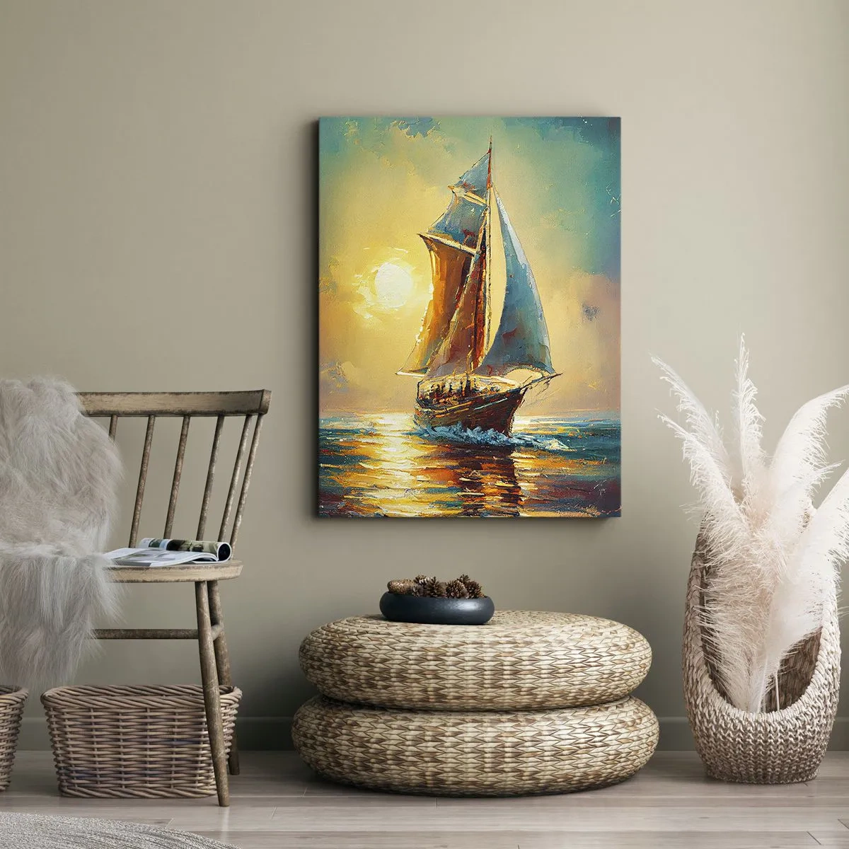 Obraz na plátne - Pod plnými plachtami - 50x70 cm