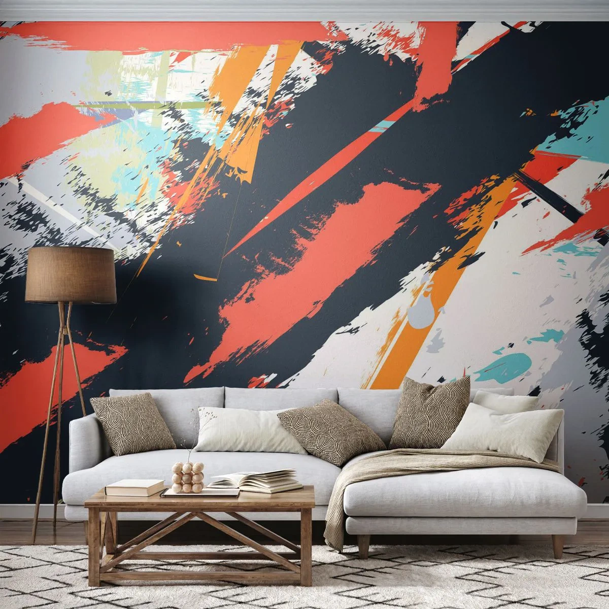 Fototapeta Standard Eco - Dynamická kompozícia - Abstrakcia, Graffiti, Kus - 450x315 cm