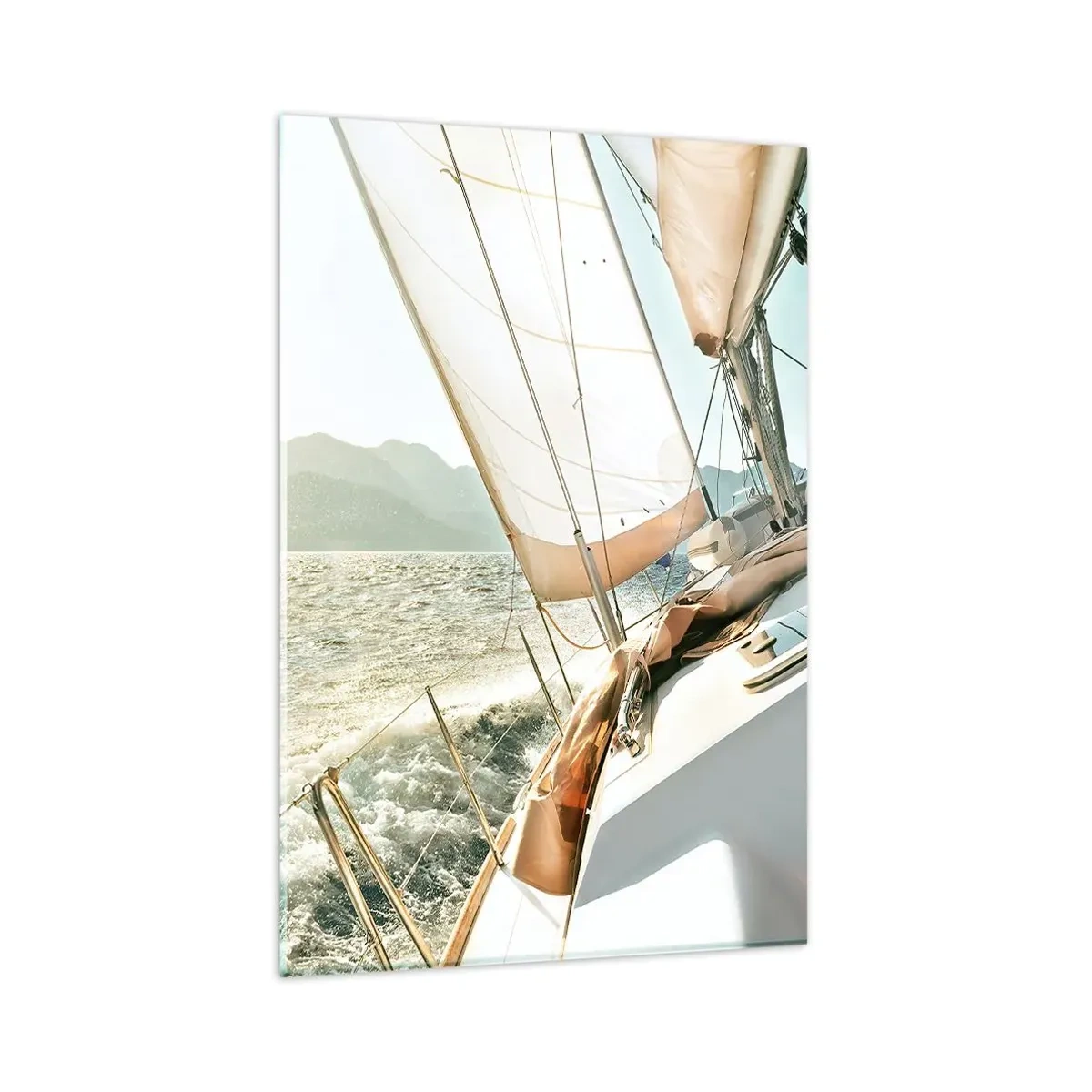Obraz na skle - Pod plnými plachtami - 80x120 cm