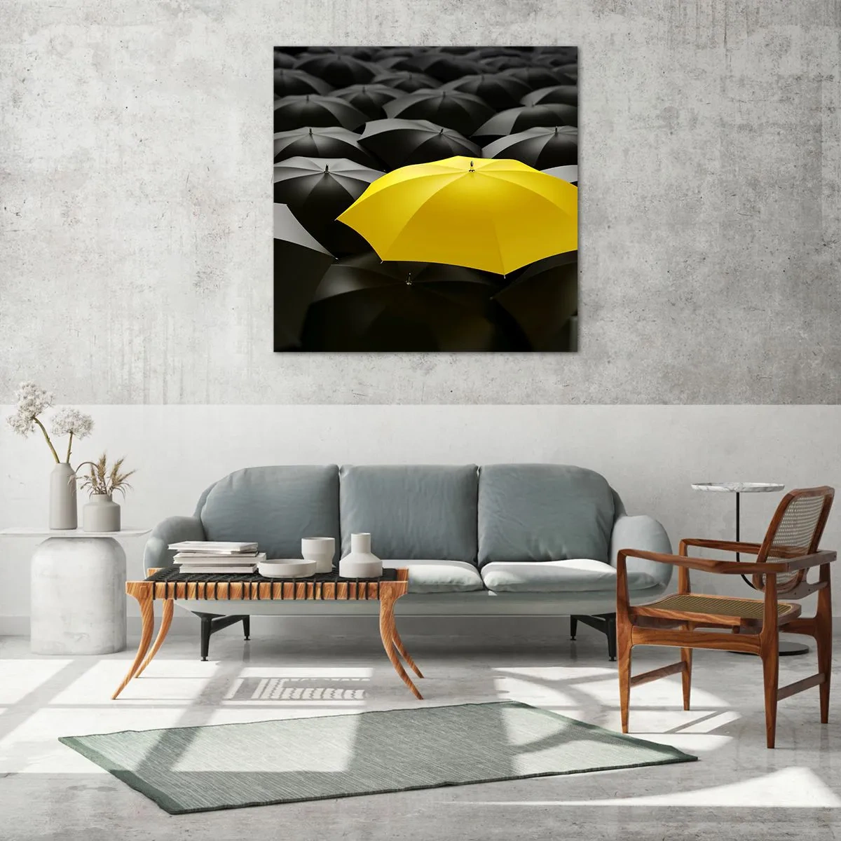 Obraz na skle - Zbohom smútku - 70x70 cm