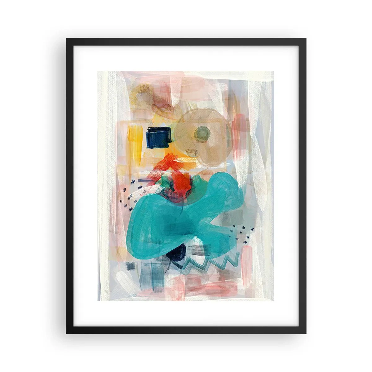 Plagát v čiernom ráme - Farebná hra - 40x50 cm