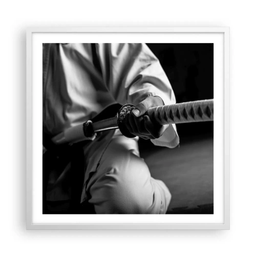 Plagát v bielom ráme - Duša bojovníka - 60x60 cm