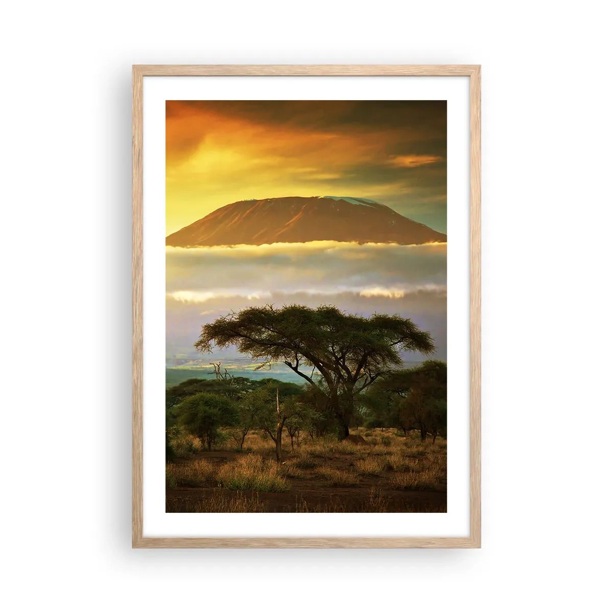 Plagát v ráme zo svetlého duba - Sen cestovateľa - 50x70 cm