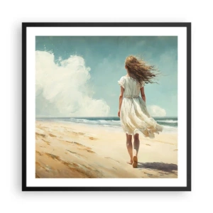 Plagát v čiernom ráme - Smerom ku slnku a vetru - 60x60 cm