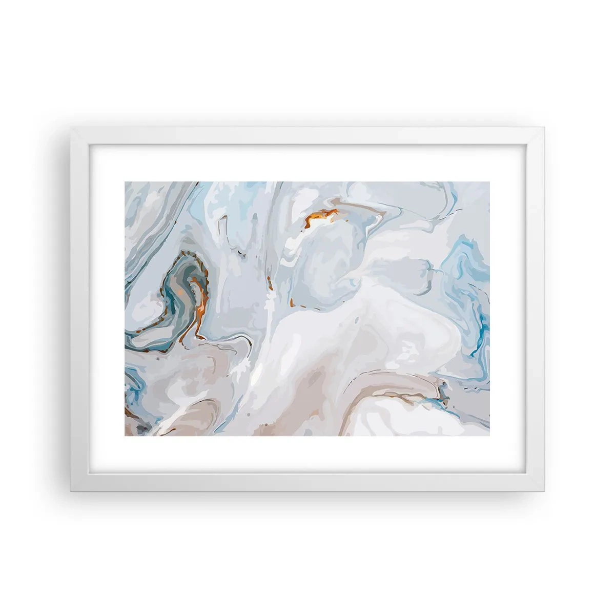 Plagát v bielom ráme - Povznesená biela - 40x30 cm