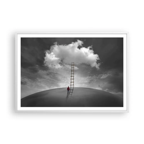 Plagát v bielom ráme - Všetko je možné - 100x70 cm