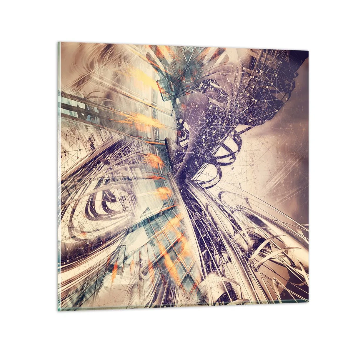 Obraz na skle - Vo veľkom zhone - 70x70 cm