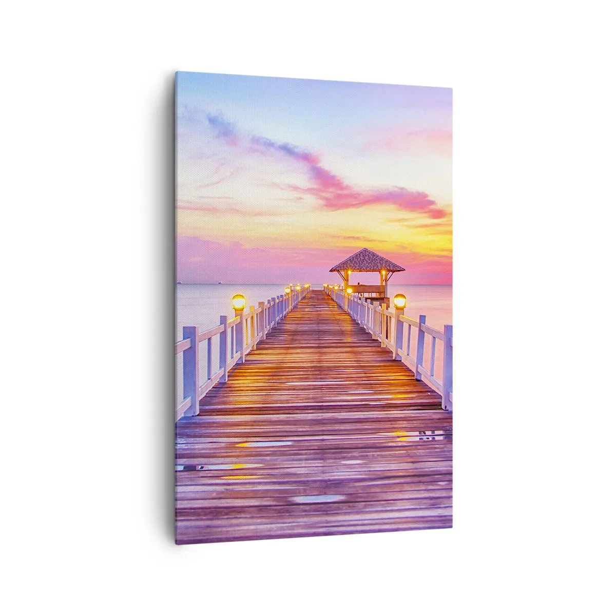 Obraz na plátne - Ľaliovo-zlaté ticho večera - 80x120 cm