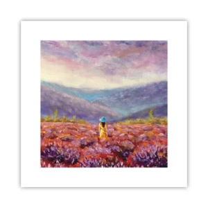 Plagát - V levanduľovom svete - 30x30 cm