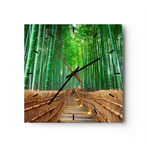 Nástenné hodiny - Esencia ázijskej prírody - 40x40 cm