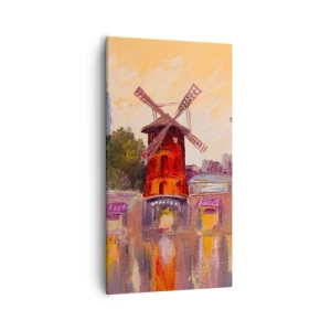 Obraz na plátne - Parížske ikony – Moulin Rouge - 55x100 cm