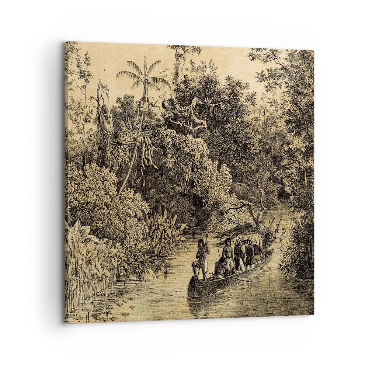 Obraz na plátne - Výlet k zdroju - 60x60 cm