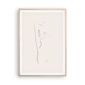 Plagát v ráme zo svetlého duba - Tvar túžby - 70x100 cm