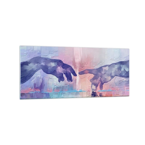 Obraz na skle - Božská iskra života - 120x50 cm