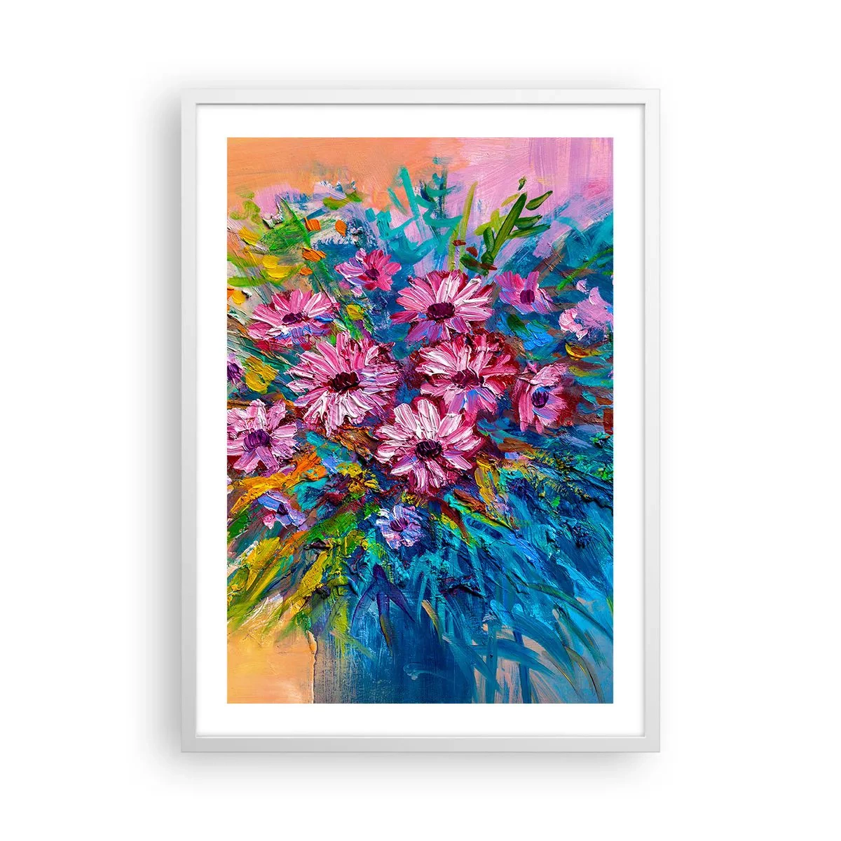 Plagát v bielom ráme - Energia života - 50x70 cm