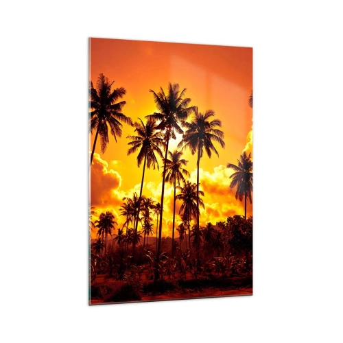 Obraz na skle - Horia hory, horia lesy - 70x100 cm