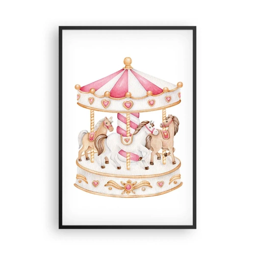 Plagát v čiernom ráme - Sladký svet detstva - 61x91 cm