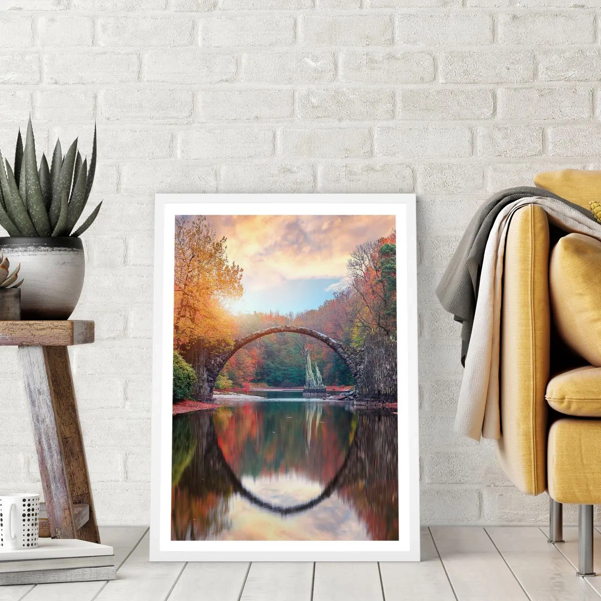 Plagát v bielom ráme - Za zrkadlom - 40x50 cm