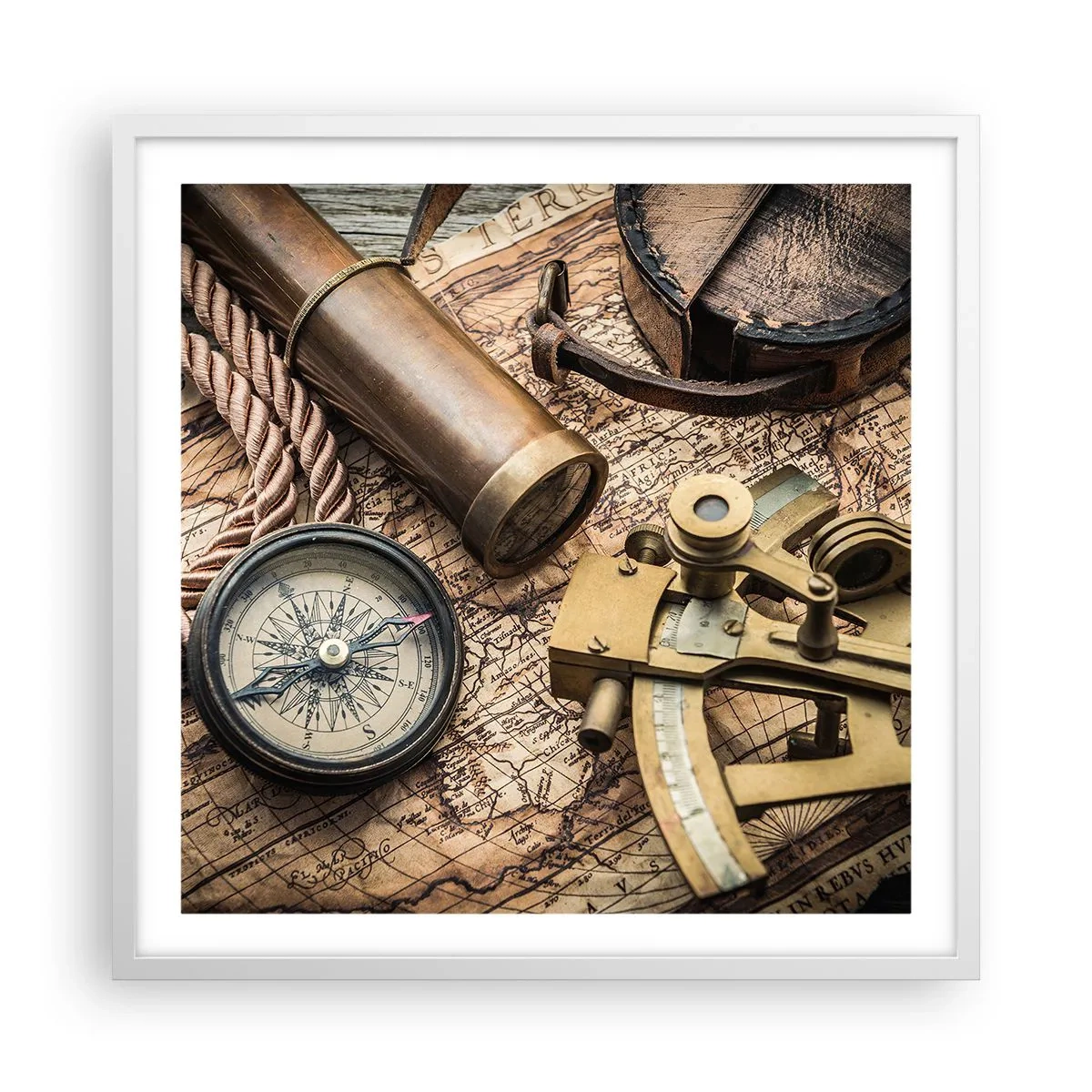 Plagát v bielom ráme - Urči smer - 60x60 cm