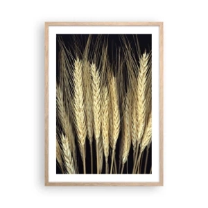 Plagát v ráme zo svetlého duba - Rustikálna mágia - 50x70 cm