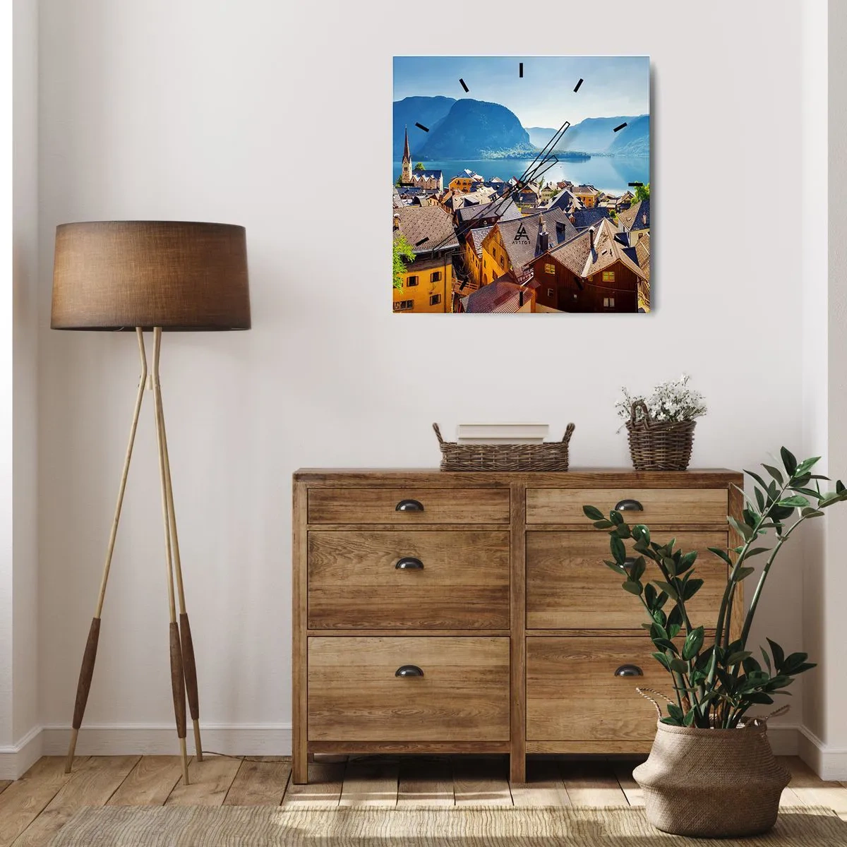 Nástenné hodiny - Viac malebne to nejde - 40x40 cm